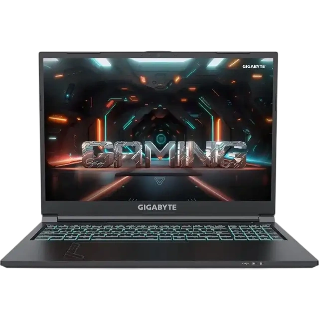 Ноутбук Gigabyte G6 MF (Intel Core i7-12650H/16"/IPS/1920x1200/165Hz/16Gb/512Gb SSD/RTX4050 6Gb/NoOS) Black MF-G2KZ853SD - фото